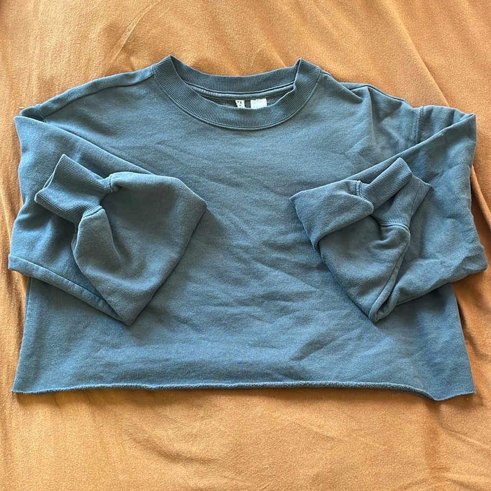 H&M Cropped Gray Sweatshirt